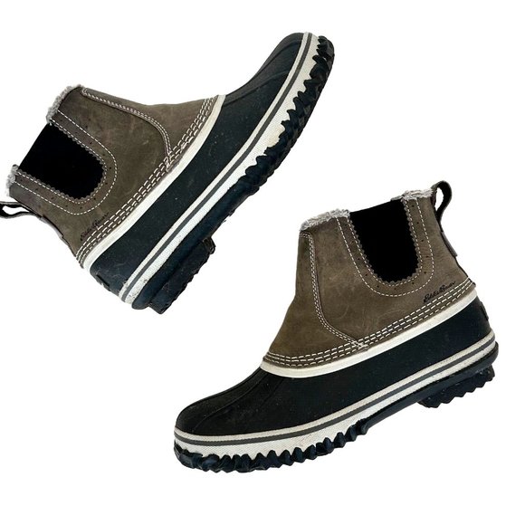 Eddie Bauer Shoes - Eddie Bauer Hunt Pack Boots Womens 7.5 Slip On Leather Upper Water Proof Snow